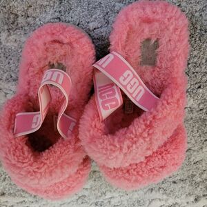UGG Fluffita Fur Slides Pink Women’s Size 8